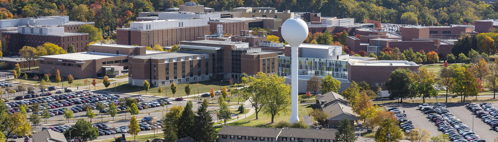 aerial photo of wright state's campus